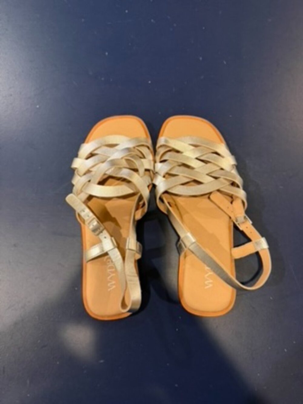 *NEW* Double-Wide WYDR Metallic Woven Sandals